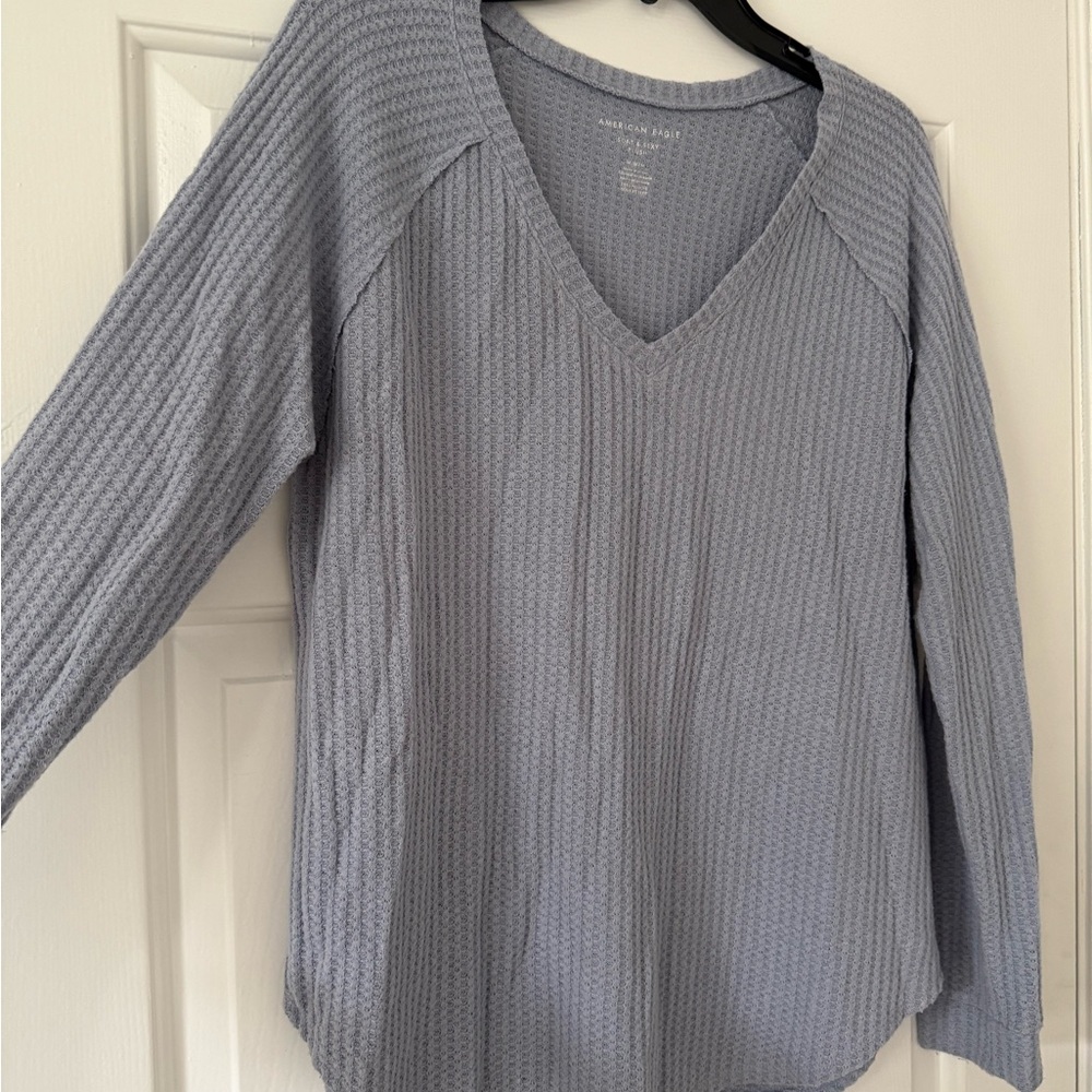 Waffle V-Neck Sweater